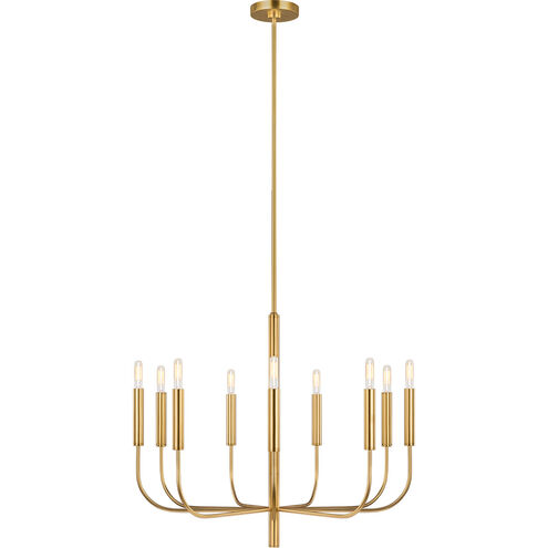 ED Ellen DeGeneres Brianna 9 Light 30 inch Burnished Brass Chandelier Ceiling Light