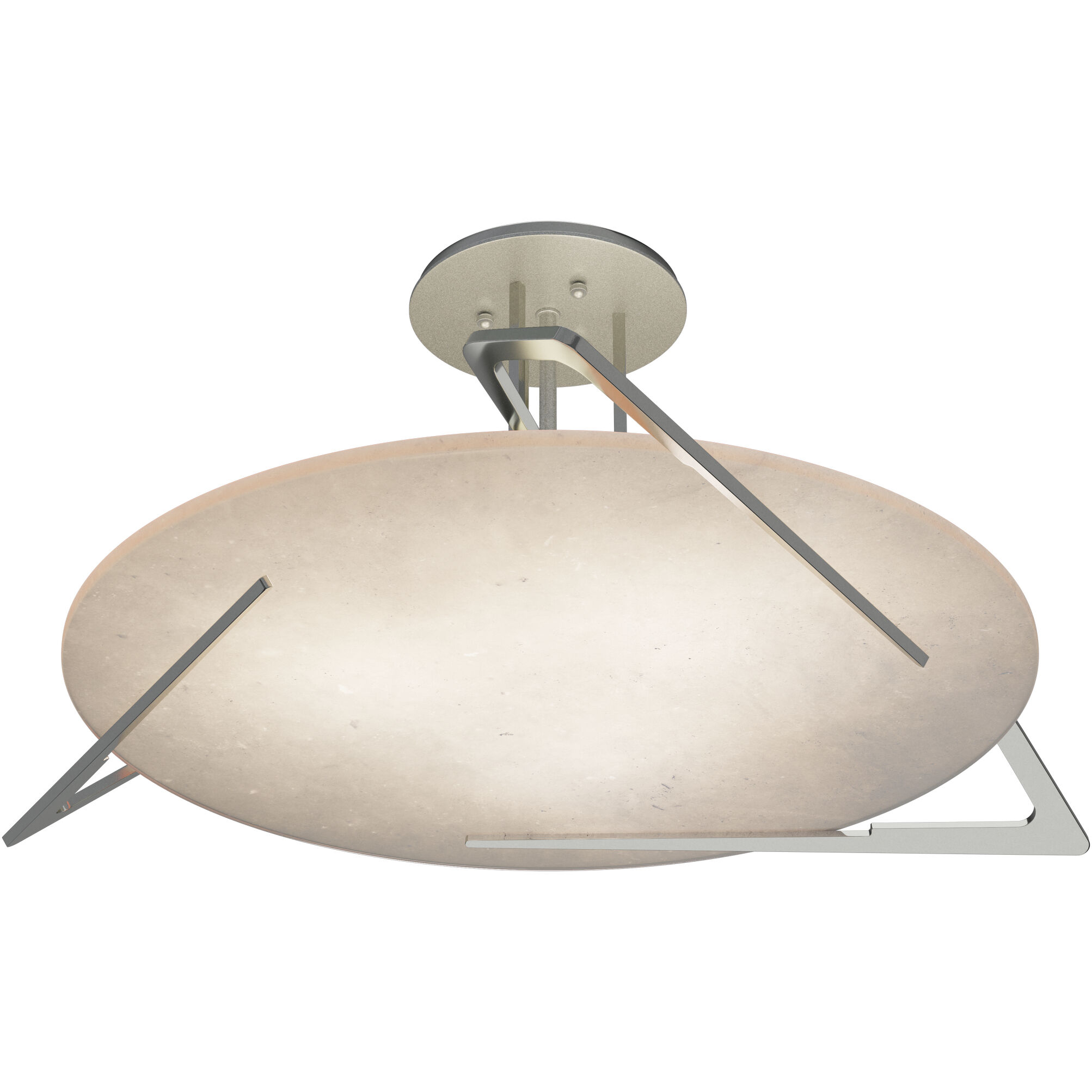 Callisto 3 Light 28.5 inch Sterling Semi-Flush Ceiling Light