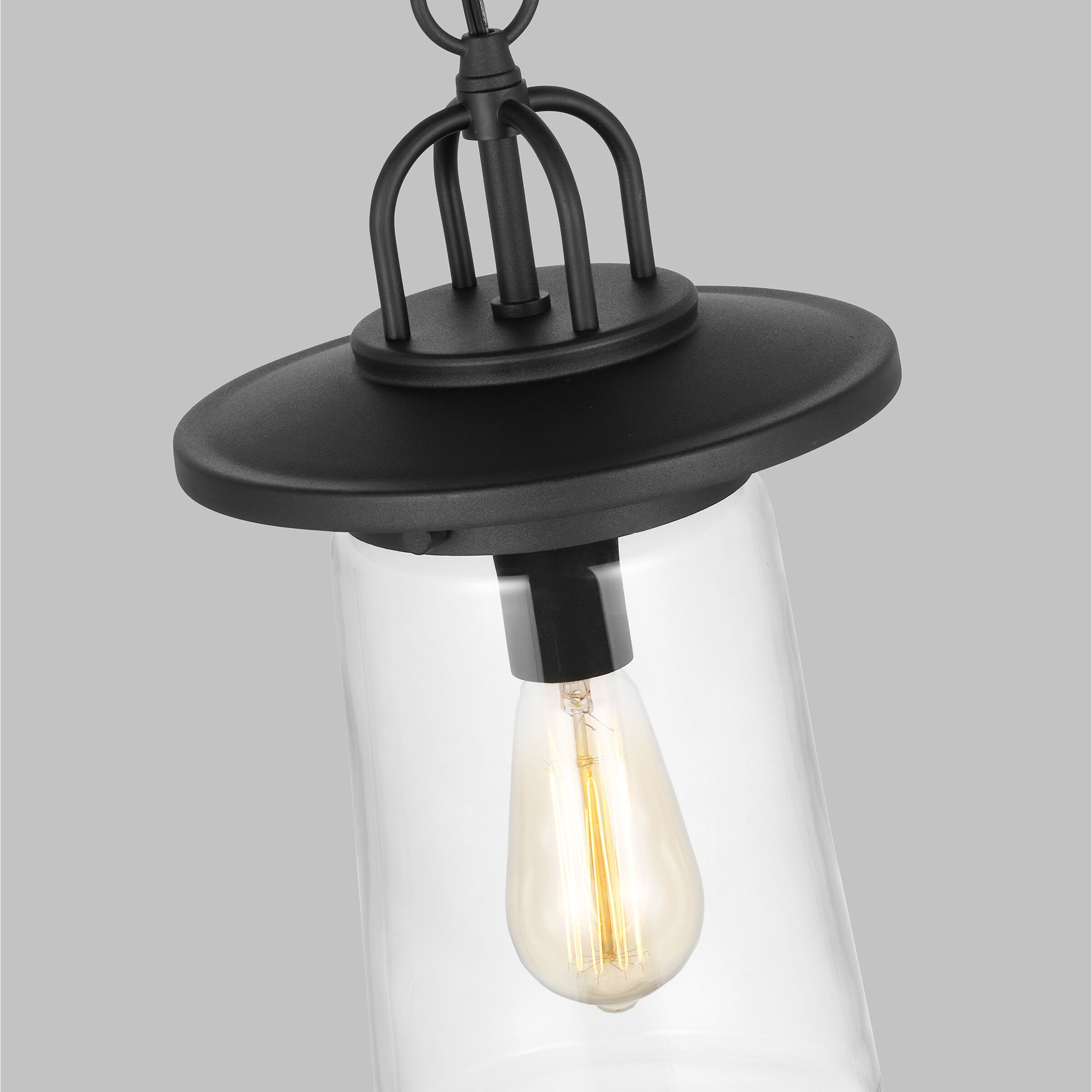 Tybee 1 Light 8.5 inch Black Outdoor Pendant