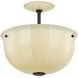 Nevins 1 Light 14 inch Distressed Bronze Semi Flush Ceiling Light