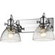 Yep Hines 2 Light 17.88 inch Chrome Semi-Flush Mount Ceiling Light in Seeded Glass, Damp