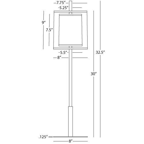 Saturnia 33 inch 60 watt Deep Patina Bronze Table Lamp Portable Light in Bronze Transparent With Ascot White