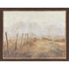 Field Fencing Brown and Beige Framed Art
