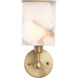 Ghost Axis 1 Light 5 inch White Alabaster & Antique Brass Metal Wall Sconce Wall Light