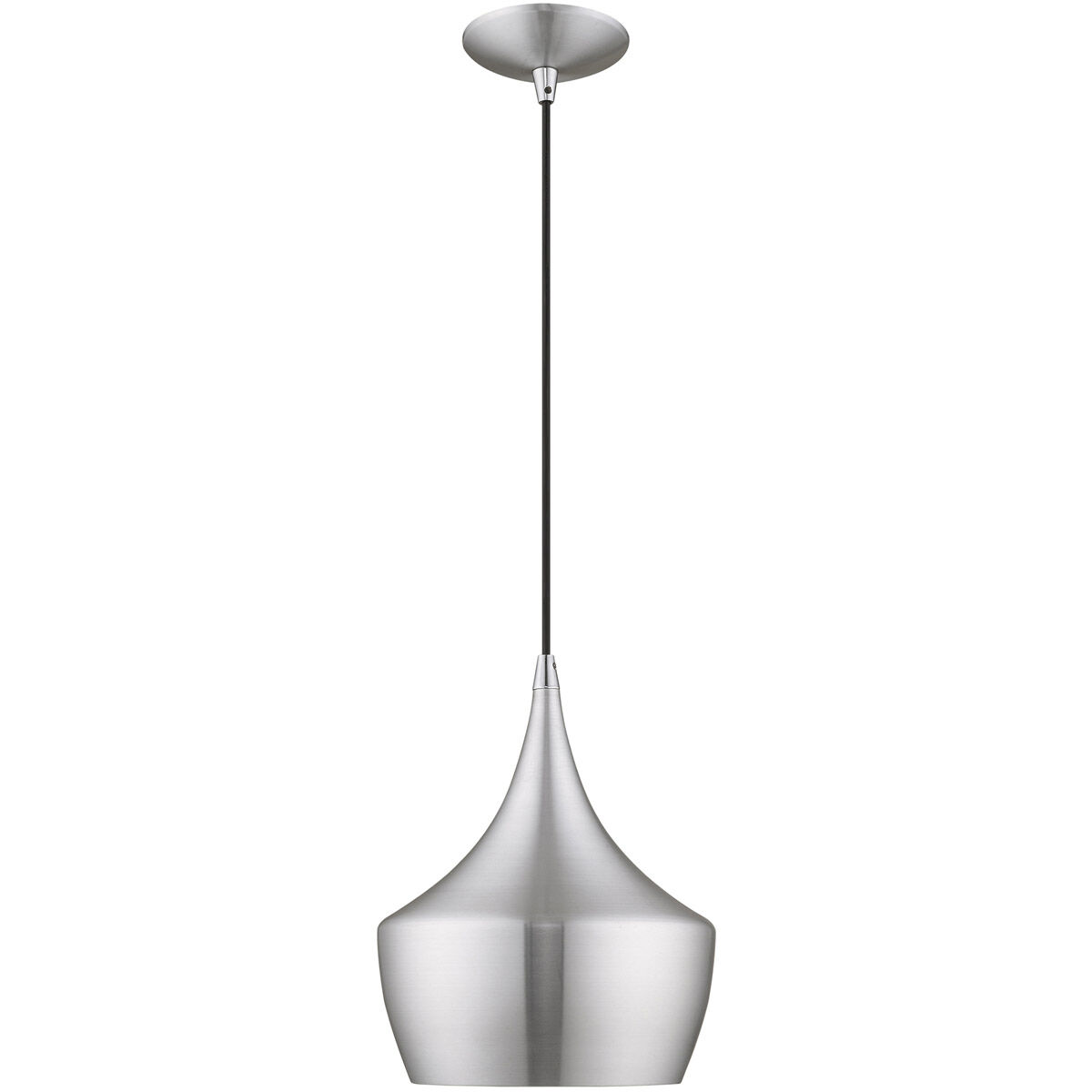 Allison 1 Light 10 inch Brushed Aluminum Mini Pendant Ceiling Light