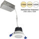 M2 Matte Powder White Mini Recessed Downlight in 2700K, 400, Round Lensed Shower Trim