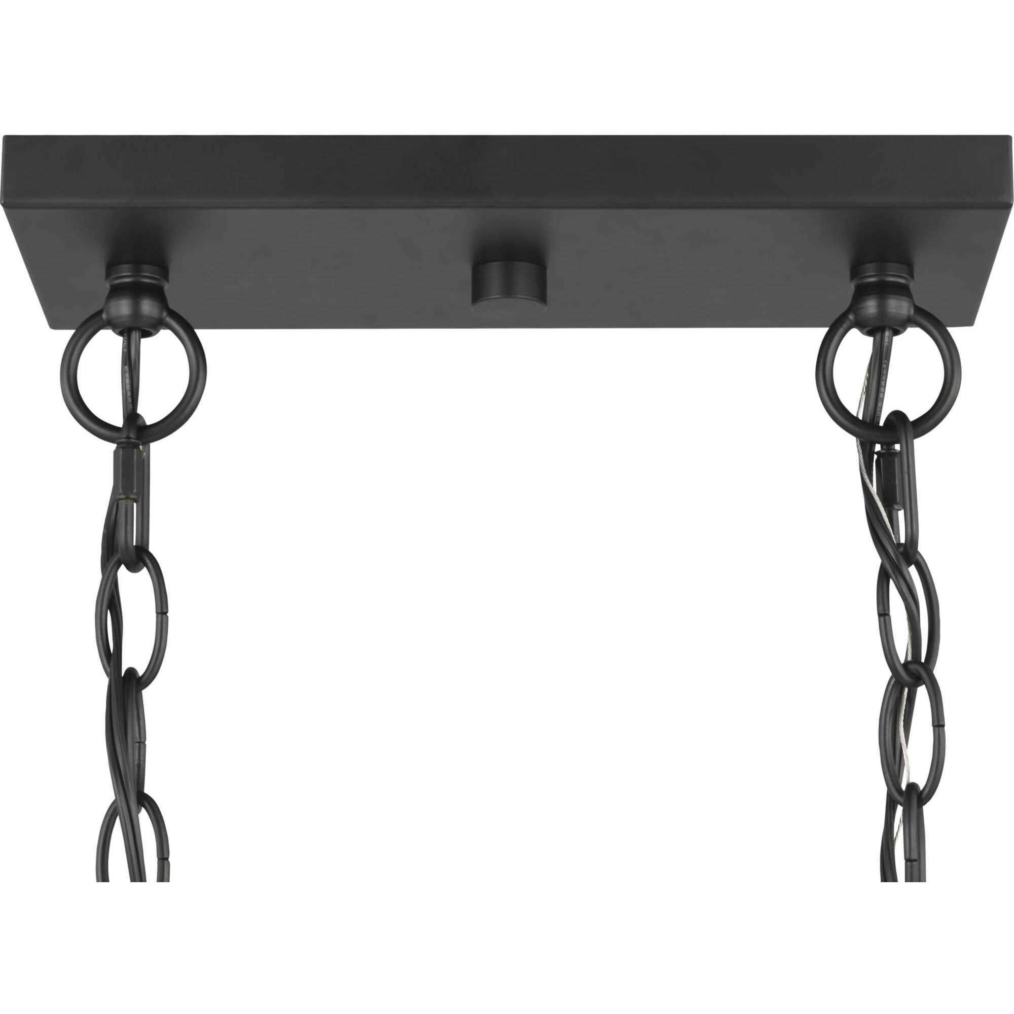 Adley 3 Light 26 inch Matte Black Linear Chandelier Ceiling Light