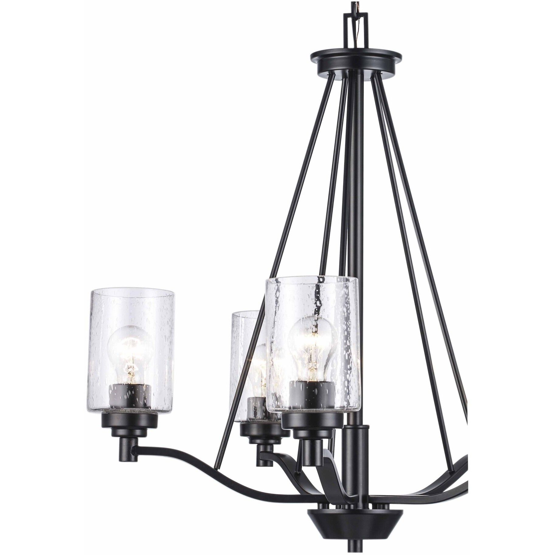 Mod Pod 5 Light 25 inch Black Chandelier Ceiling Light
