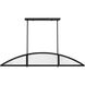 Legacy 4 Light 46 inch Matte Black Linear Chandelier Ceiling Light