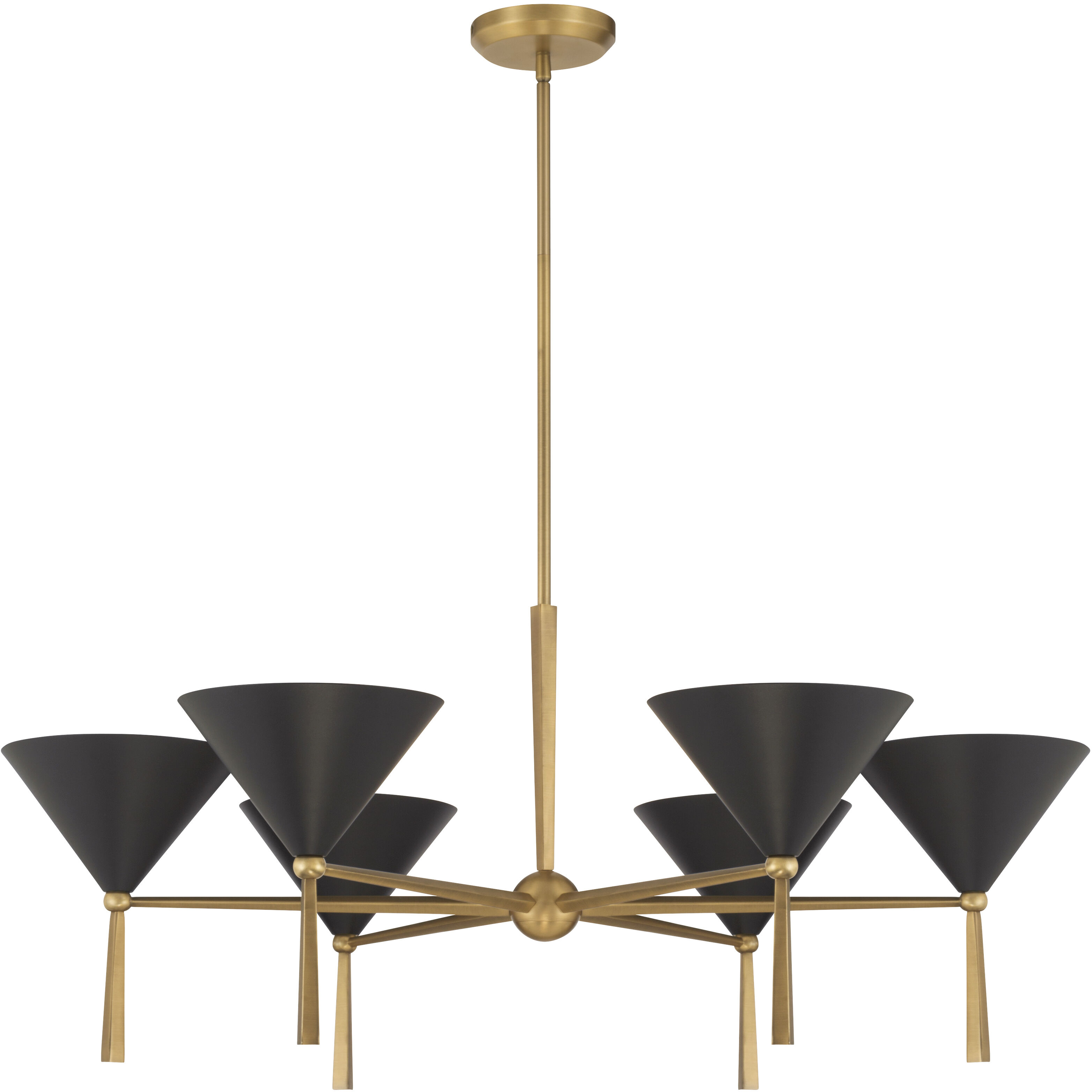 Cortan 6 Light 36 inch Legacy Brass and Dark Bronze Chandelier Ceiling Light