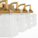 Diamonte 4 Light 30.25 inch Brushed Brass Vanity Light Wall Light