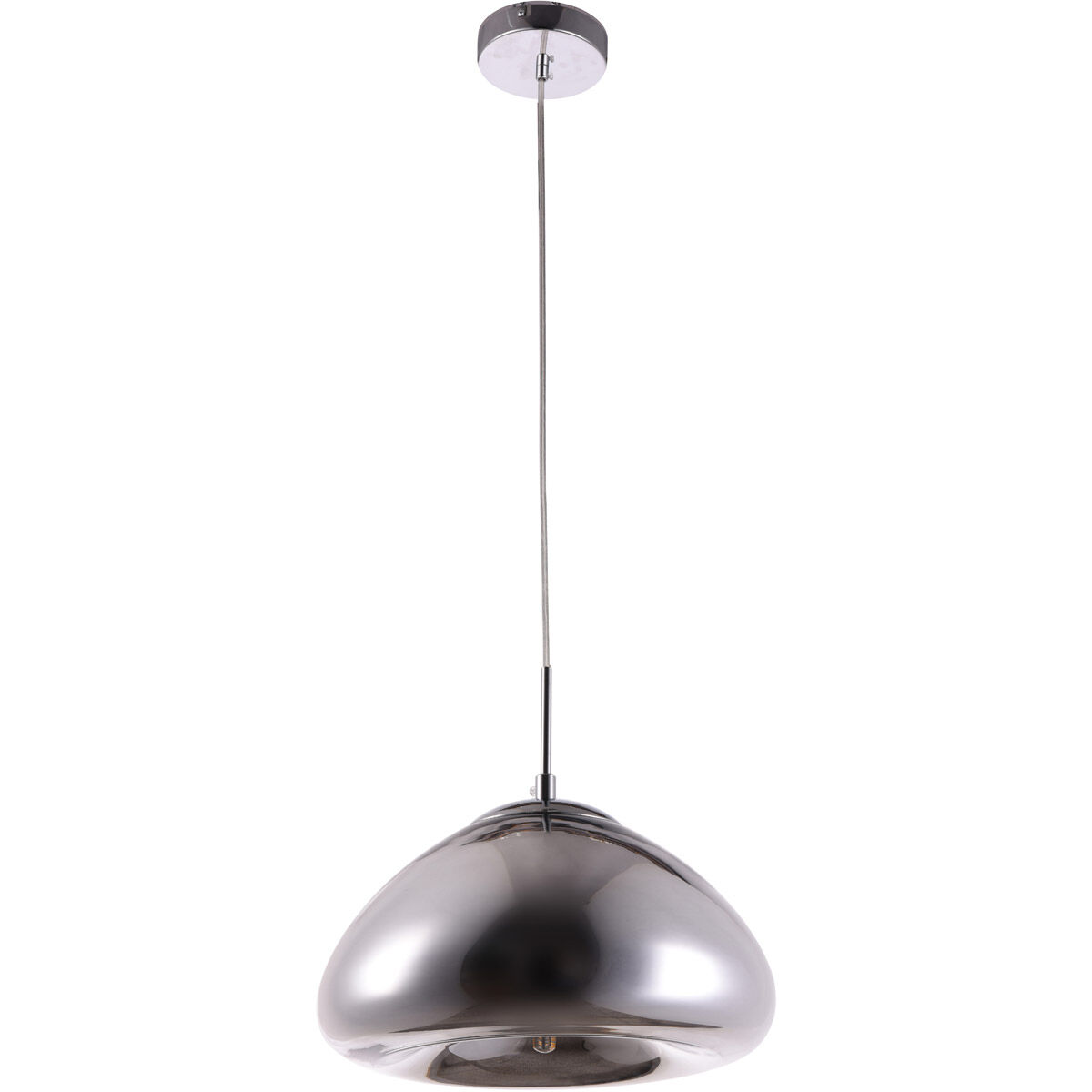 Reflection 1 Light 11 inch Chrome Pendant Ceiling Light