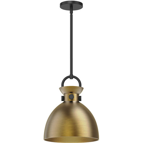 Alora Mood Waldo 1 Light 10.5 inch Matte Black and Aged Gold Pendant Ceiling Light