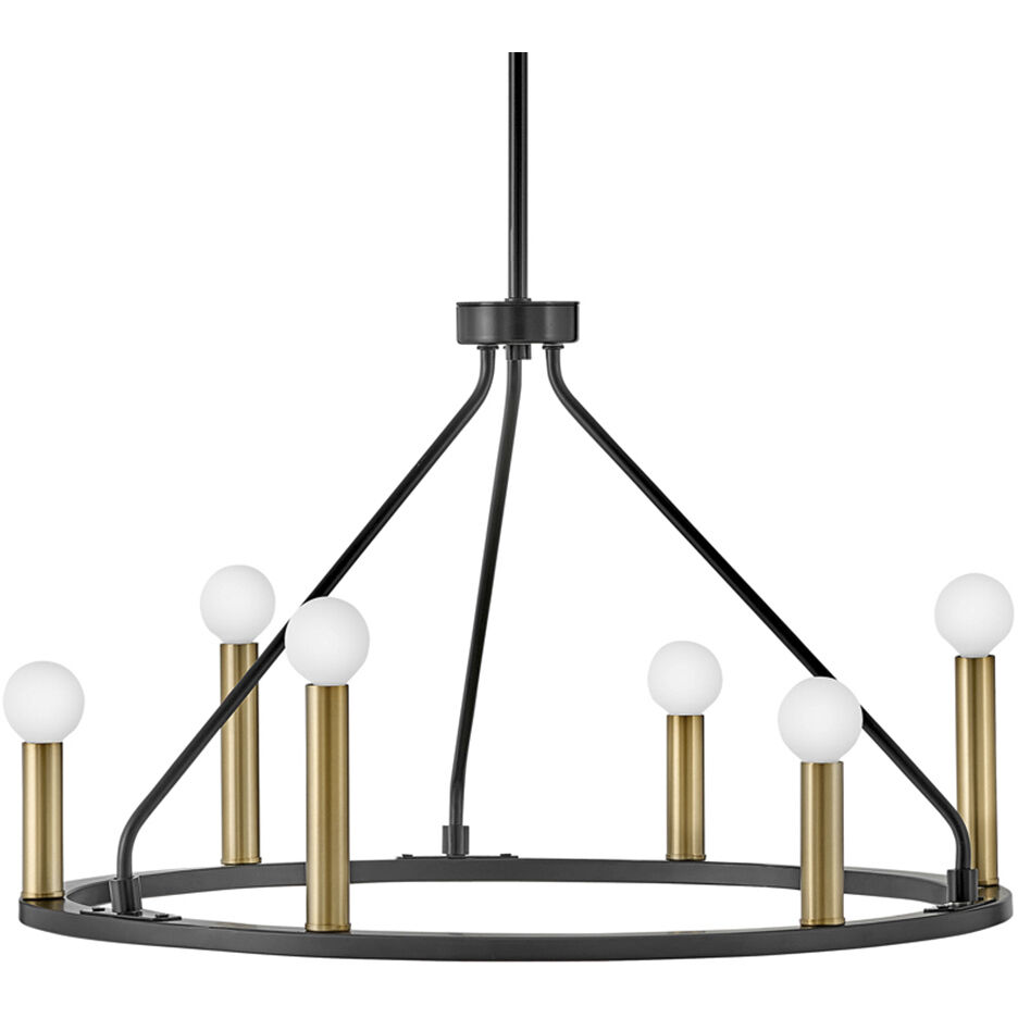 Lazlo LED 24.25 inch Black Chandelier Ceiling Light