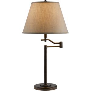 Dana 29 inch 150 watt Rust Swing Arm Table Lamp Portable Light