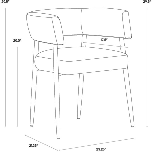 Maestro Abbington Navy Dining Armchair