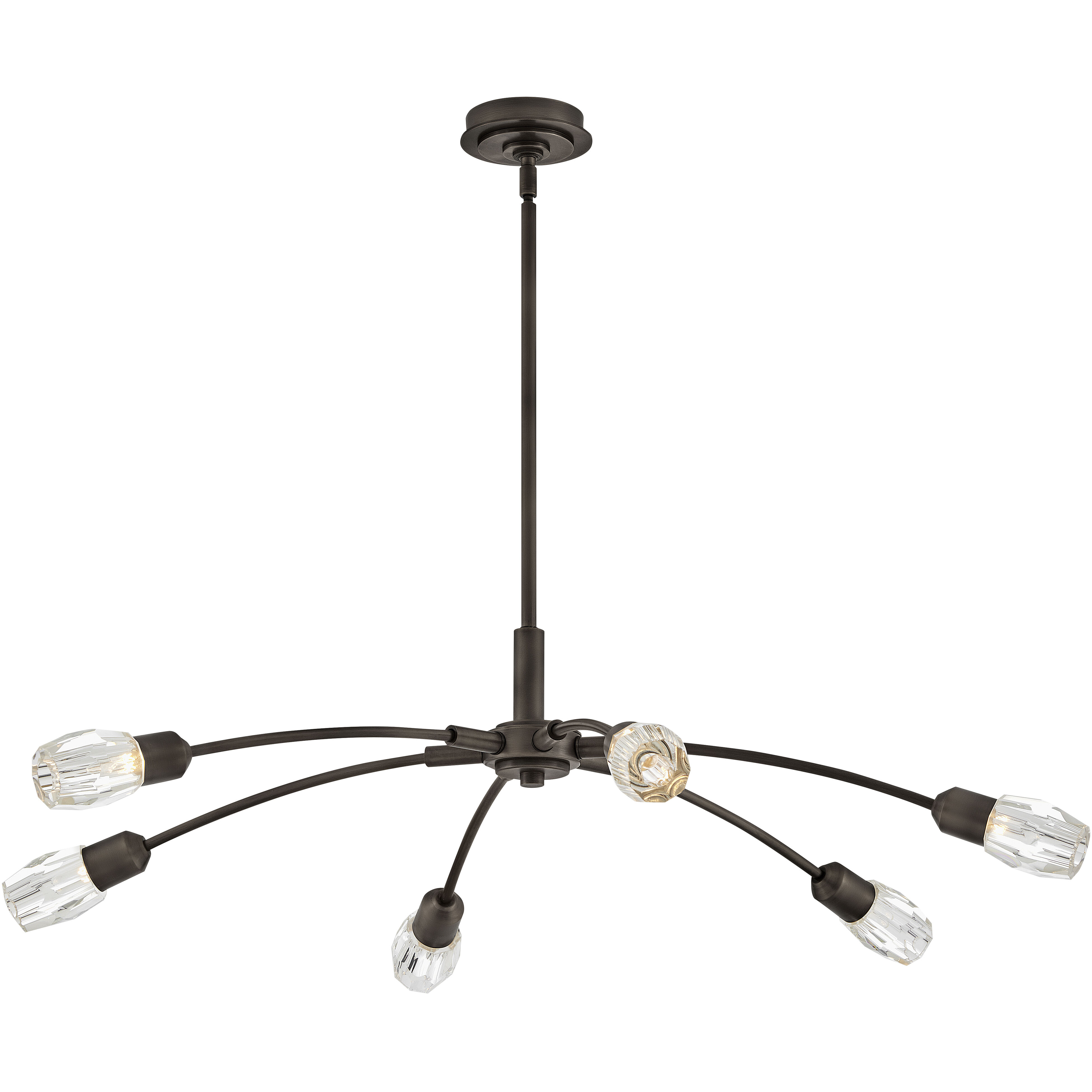 Atera LED 45 inch Black Oxide Chandelier Ceiling Light, Single Tier