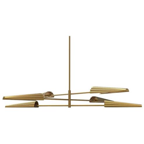 Cassie 6 Light 47.75 inch Aged Brass Chandelier Ceiling Light