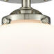 Nouveau XX-Large Beacon 1 Light 12 inch Brushed Satin Nickel Semi-Flush Mount Ceiling Light in Matte White Glass, Nouveau