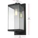 Julien 1 Light 21 inch Black Outdoor Wall Sconce