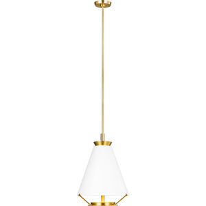 C&M by Chapman & Myers Ultra Light LED 15.38 inch Burnished Brass Pendant Ceiling Light