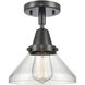 Franklin Restoration Caden LED 8 inch Brushed Brass Flush Mount Ceiling Light in Clear Glass