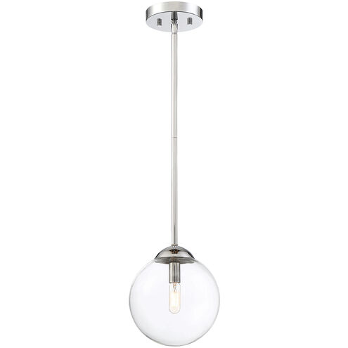 Industrial 1 Light 8 inch Chrome Mini-Pendant Ceiling Light