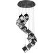 Ice Cube LED 28.13 inch Black Multi-Light Pendant Ceiling Light, dweLED
