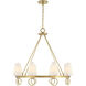 Wilkes 8 Light 36 inch Warm Brass Chandelier Ceiling Light