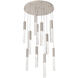 Axis LED 30 inch Beige Silver Chandelier Ceiling Light, Multi-Port
