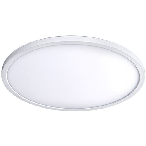 Round LED 15 inch White Flush Mount Ceiling Light in 3000K