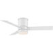 Axis 44 inch Matte White Flush Mount Ceiling Fan in 2700K