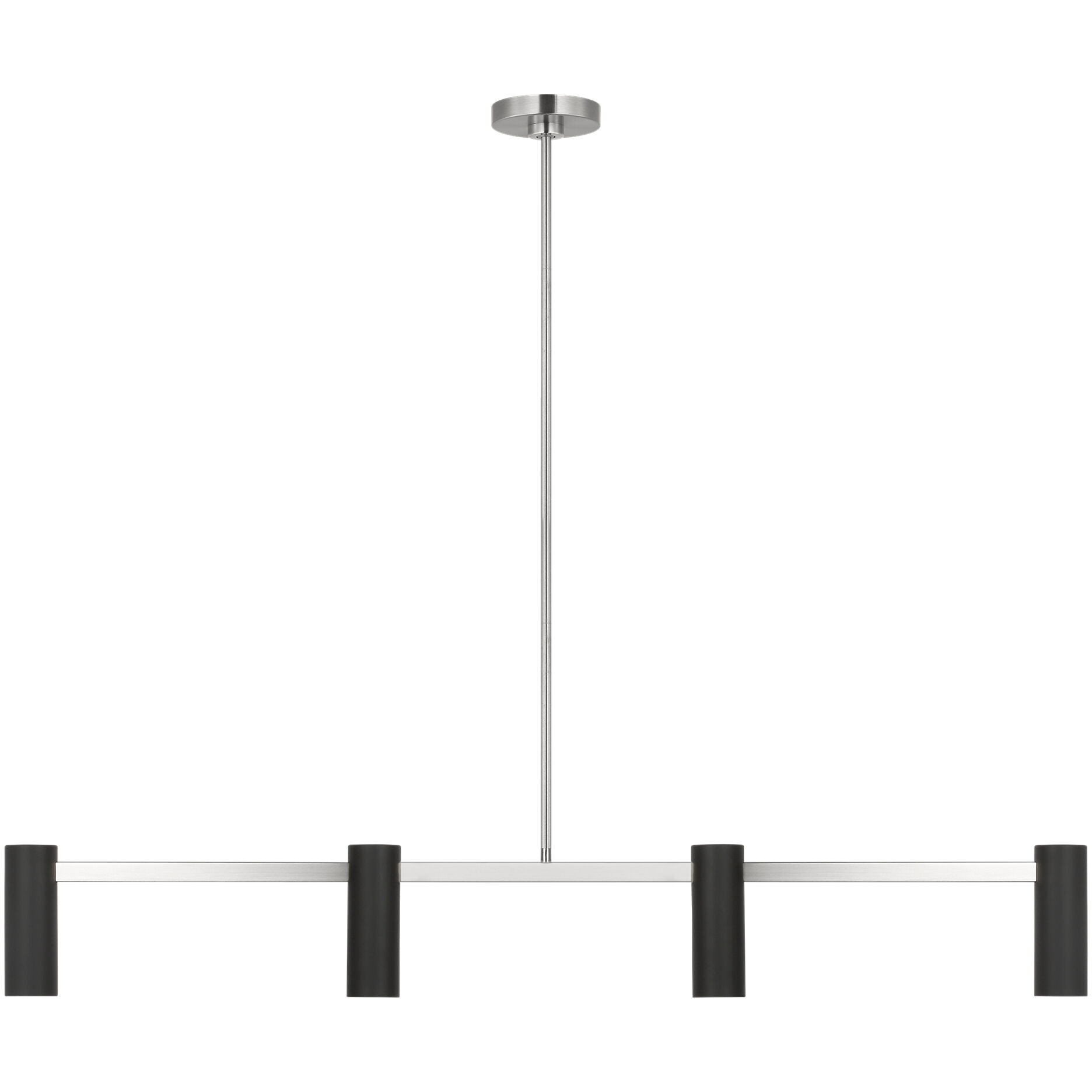 Zentro LED 48 inch Brushed Nickel Linear Chandelier Ceiling Light