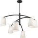 Headington 6 Light 53.75 inch Coal Chandelier Ceiling Light