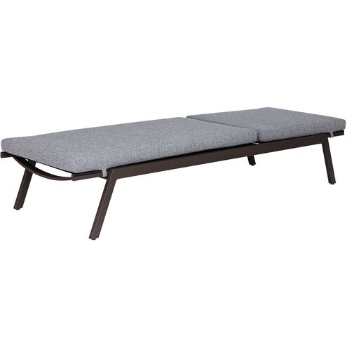 Bea 77 inch Textured Charcoal Gray Outdoor Pool Chaise Cushion