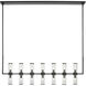 Revolve 14 Light 47.25 inch Clear Glass and Urban Bronze Linear Pendant Ceiling Light