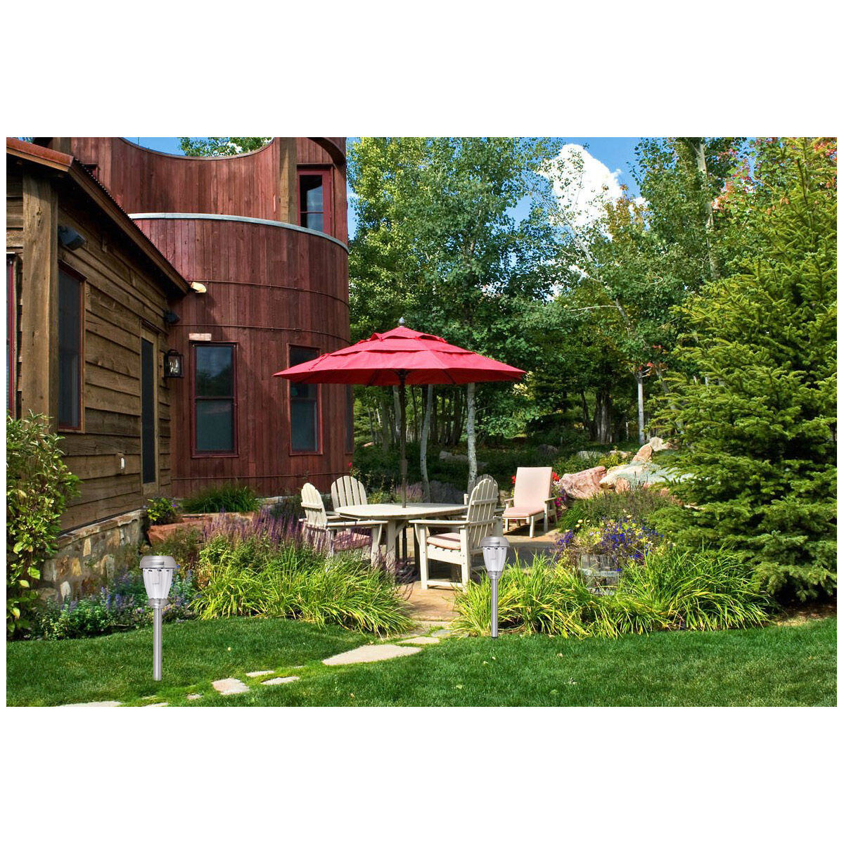 Fae 0.16 watt Silver Outdoor Path Light, Pack of 6