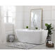 Harrieta Glossy White and Chrome Bathtub