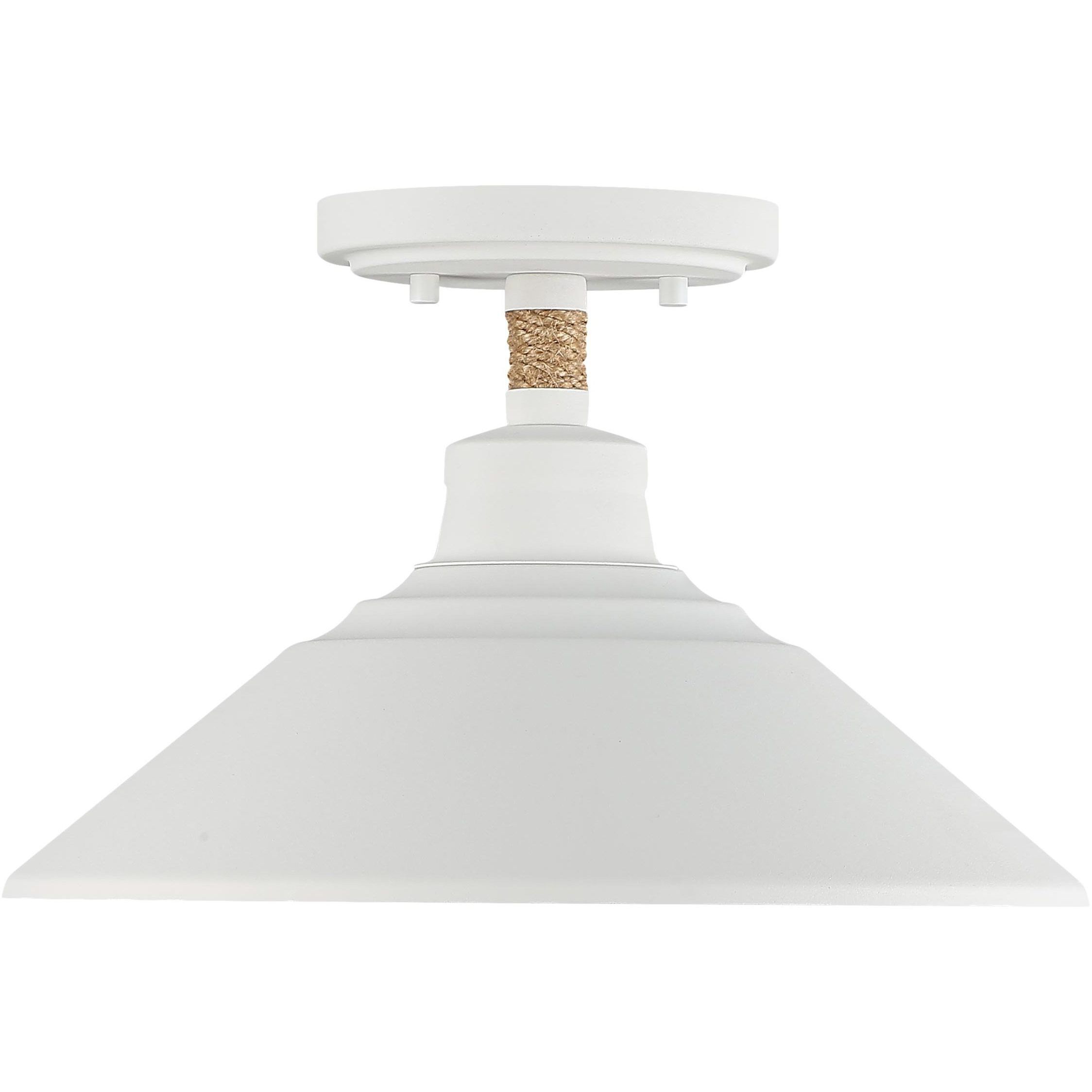 Journey 1 Light 12 inch Natural White Semi-Flush Mount Ceiling Light