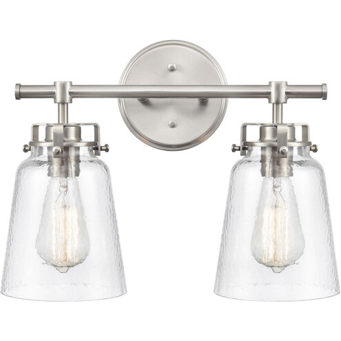 Amberose 2 Light 16 inch Brushed Nickel Vanity Light Wall Light