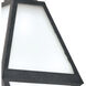Glacier 1 Light 12.75 inch Black Charcoal Outdoor Sconce in White