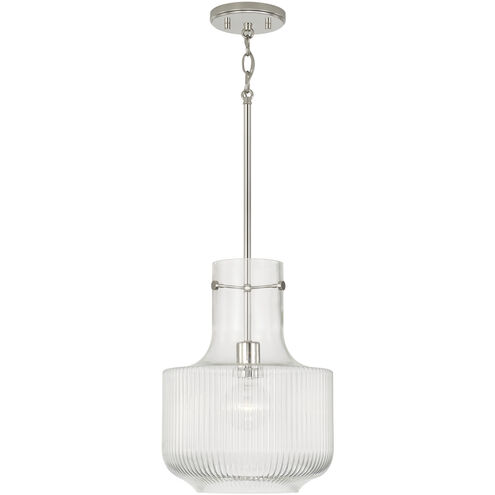 Nyla 1 Light 11 inch Polished Nickel Pendant Ceiling Light
