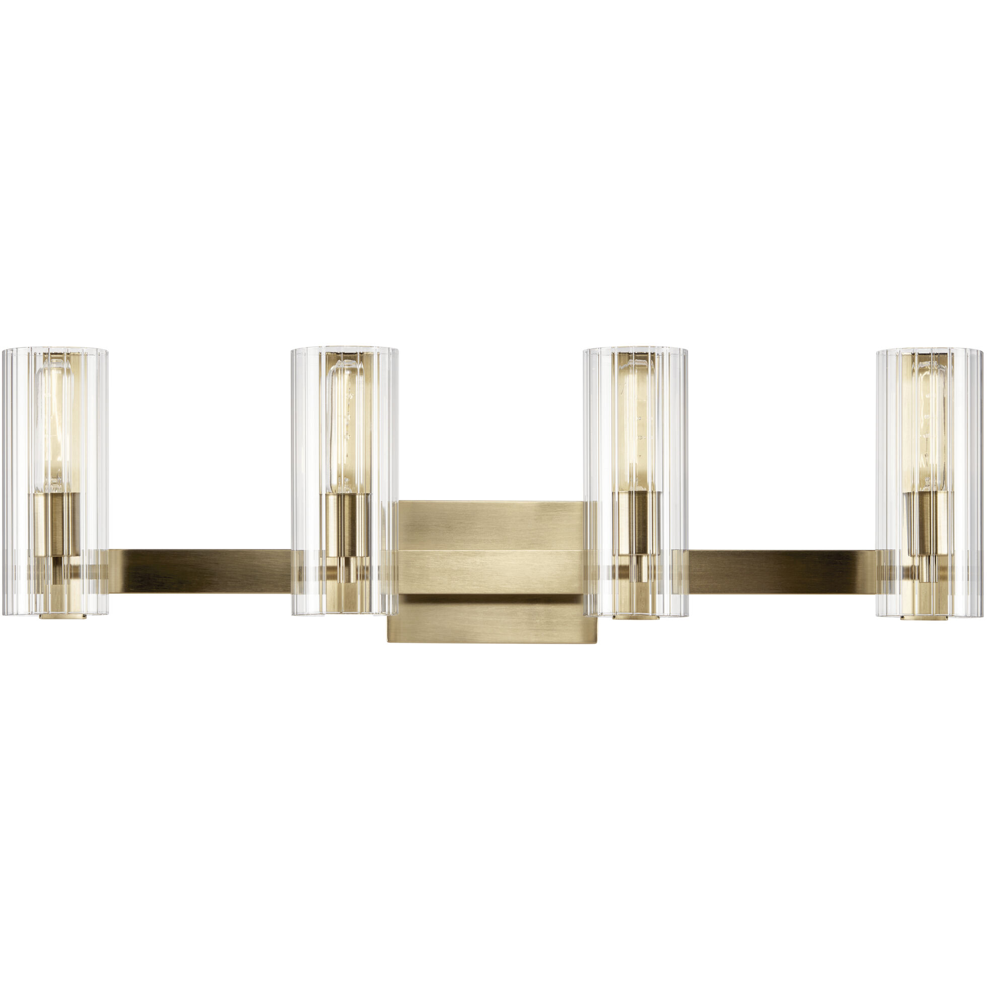 Jemsa 4 Light 32 inch Champagne Bronze Bath Bracket Wall Light, 4 Arm