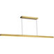 Alora Mood Dottie 60 inch Brushed Gold Linear Pendant Ceiling Light