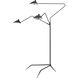Risley 81.5 inch 3 watt Matte Black with Aged Brass Floor Lamp Portable Light
