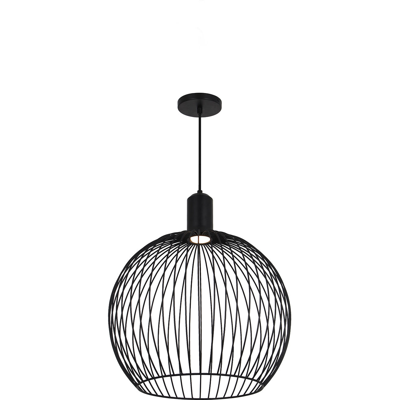Orland Family 19 inch Matte Black Pendant Ceiling Light in 19" D x 19" W x 22" H, EVOLV