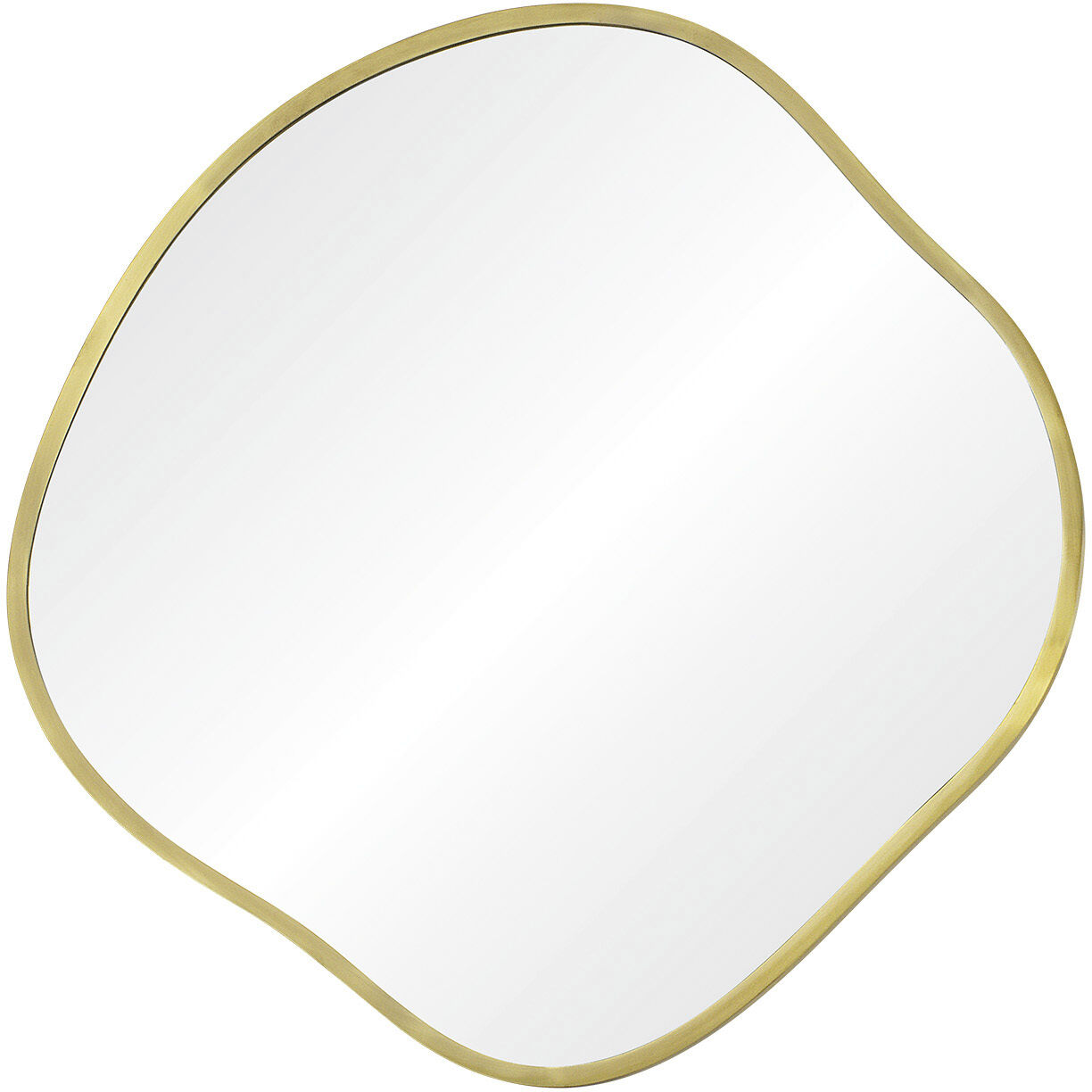 Nucleus 36 X 36 inch Clear and Satin Brass Wall Mirrors, Set of 3