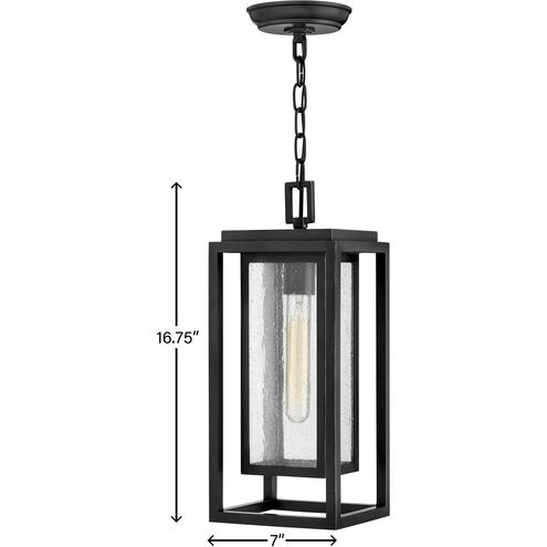 Coastal Elements Republic LED 7 inch Black Outdoor Hanging Lantern, Estate Series
