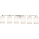 Fusion LED 49 inch Brushed Nickel Vanity Light Wall Light in 4200 Lm LED, Cylinder with Flat Rim, Opal Fusion
