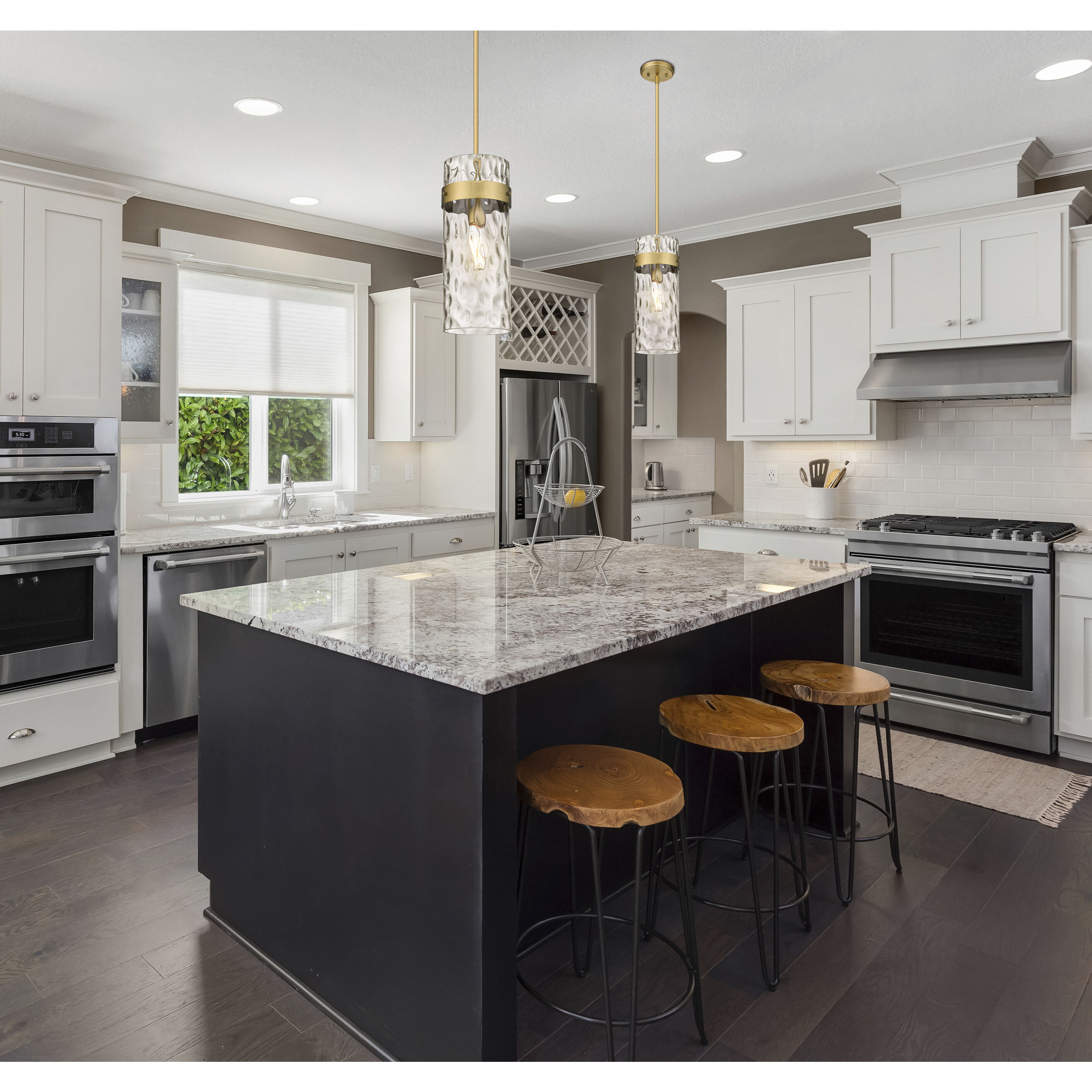 Fontaine 1 Light 6.5 inch Rubbed Brass Pendant Ceiling Light in Rubbed Bronze